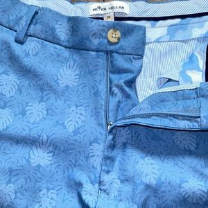Men’s Peter Miller Summer Shorts 32 Golf Floral Patterned Beach Blue